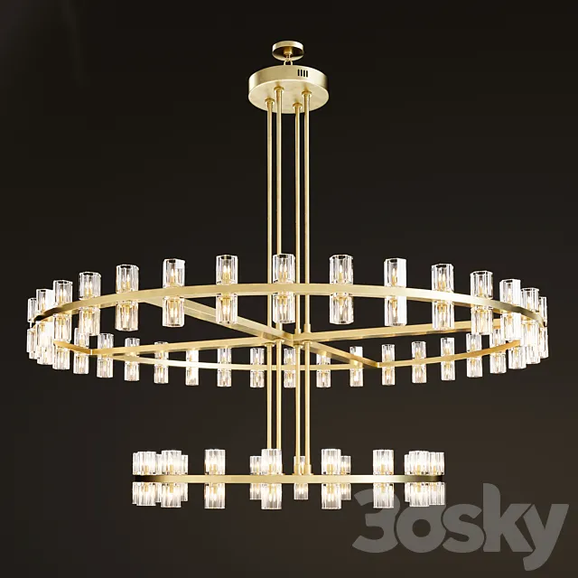 ARCACHON ROUND 2-TIER CHANDELIER 3D Model