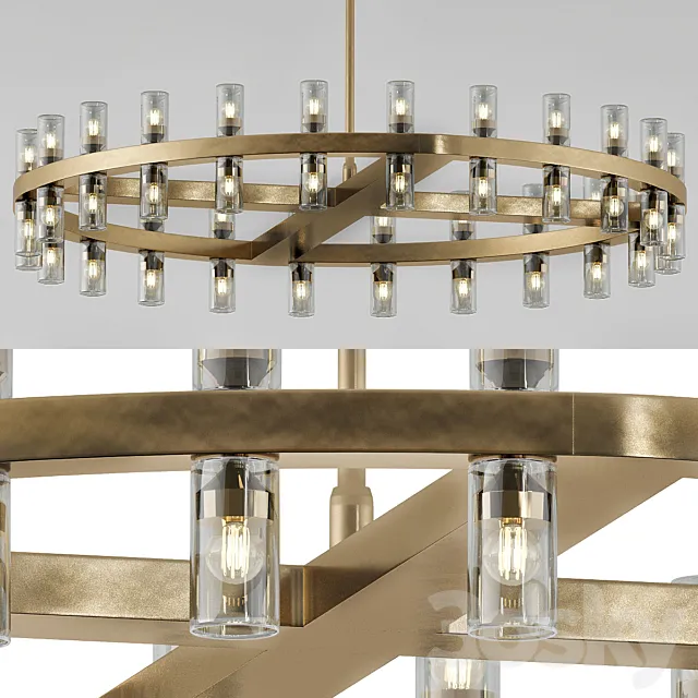 Arcachon Round Chandelier Collection RH 3DModel
