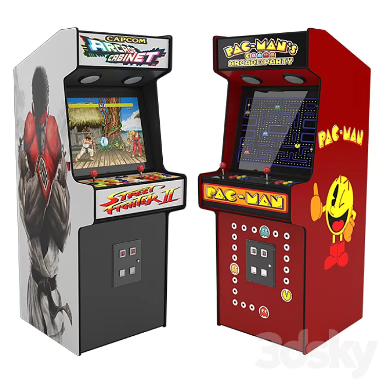 Arcade atari machines 3D Model - 3DSKY Decor Helper