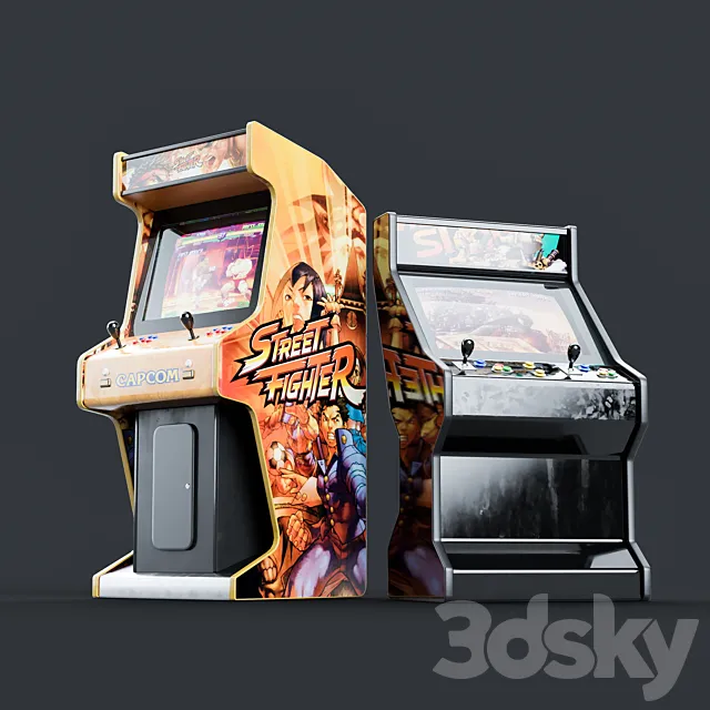 Arcade machines StreetFighter and MetalSlug 3D Model Arcade machines StreetFighter and MetalSlug 3D Model