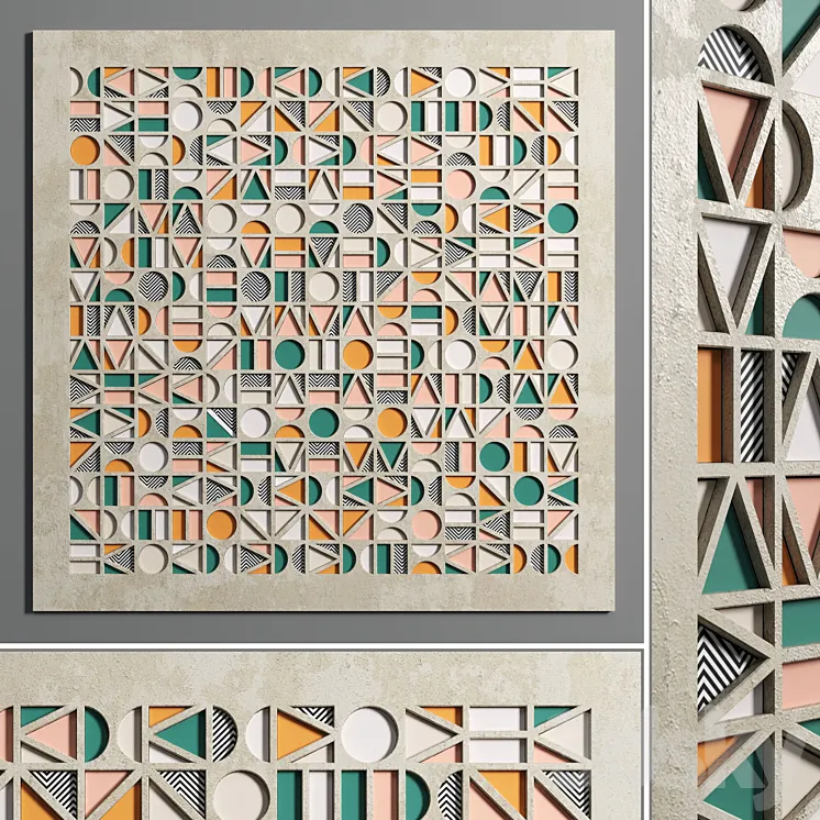 Arch frame 03 MODULE LASER CUT ARTWORK shapes geometry 3D Model Free Download