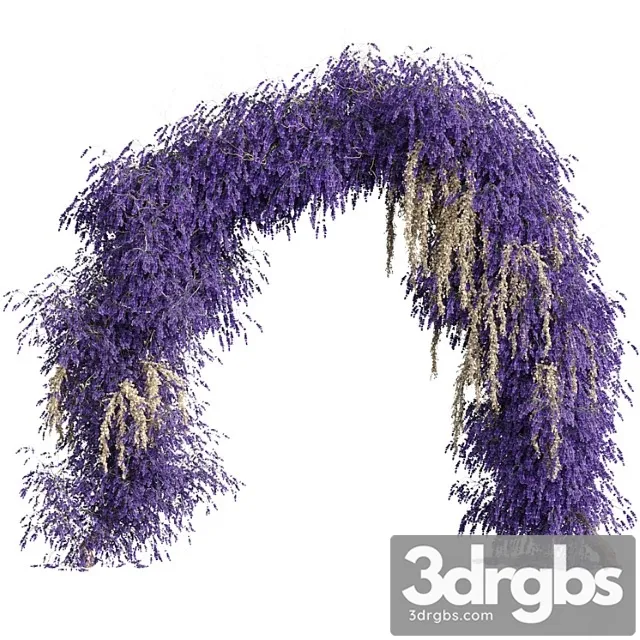 Arch of Lavender Flowers 3D Model Download Arch of Lavender Flowers 3D Model Download