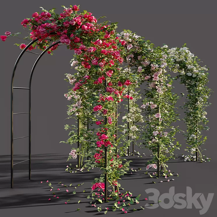 Arch with roses 3D Model Arch with roses 3D Model