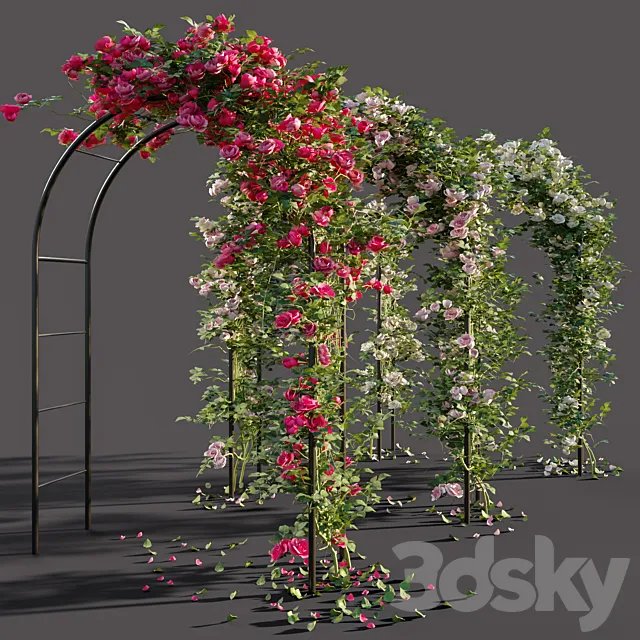 Arch with roses 3DModel