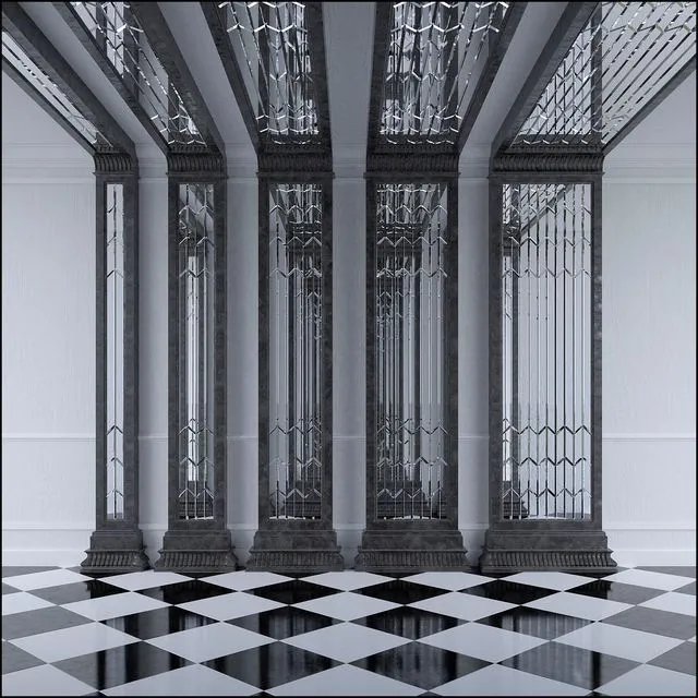 ARCHED COLUMNS 3D Model