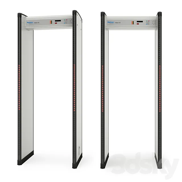 Arched metal detector Rapiscan Metor 6M 3D Model Arched metal detector Rapiscan Metor 6M 3D Model