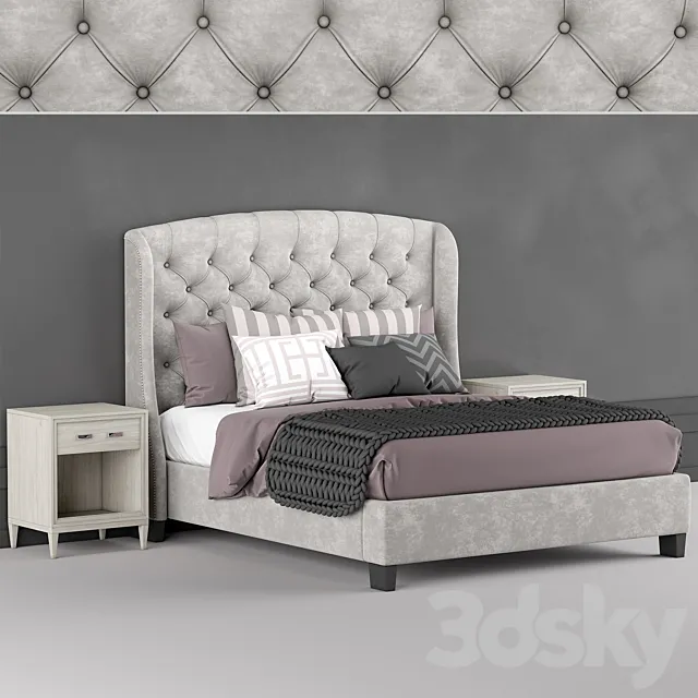 Arched Queen Bed 3D Model Arched Queen Bed 3D Model