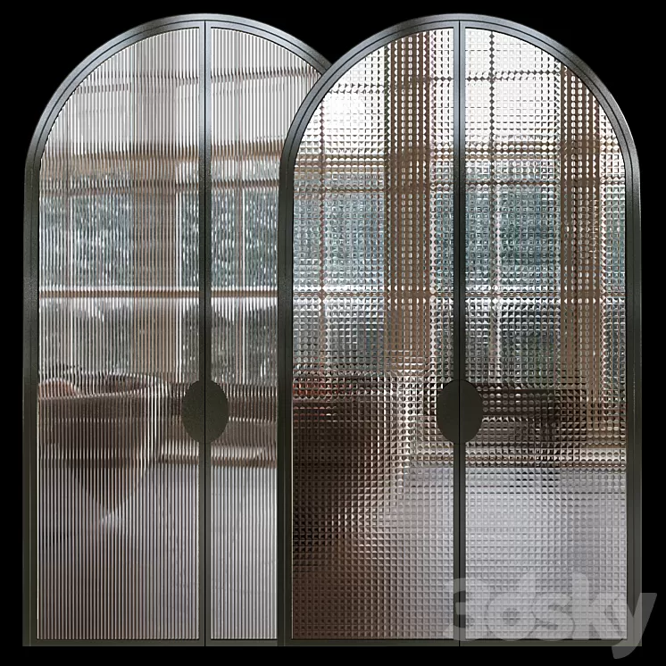 Arched steel doors GABRIEL SCOTT 3D Model