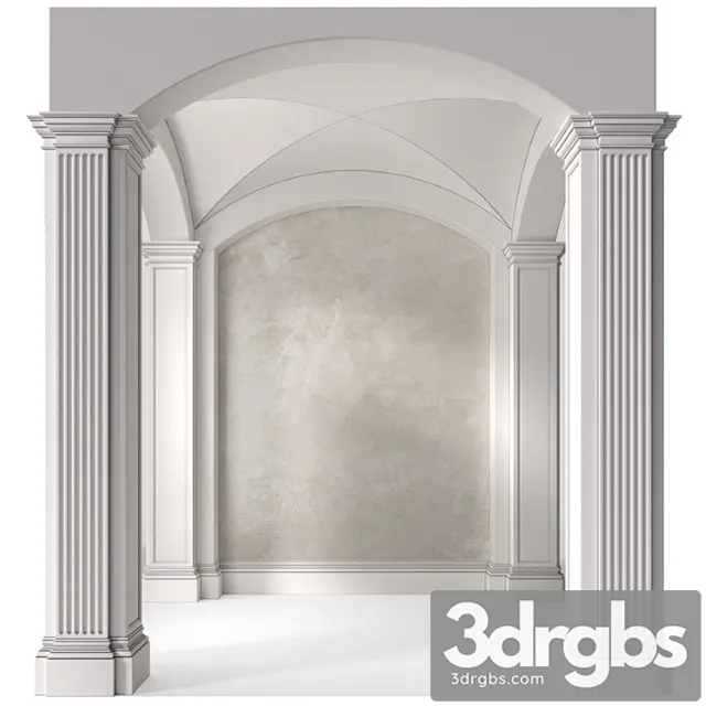 Arched vaulted gallery decorative plaster Arched vaulted gallery decorative plaster