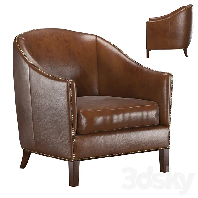 Archer Club Chair 3D Model Archer Club Chair 3D Model