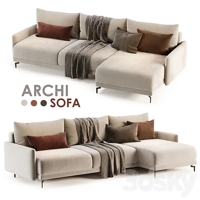 Archi Sofa by Skdesign sofas 3D Model Archi Sofa by Skdesign sofas 3D Model