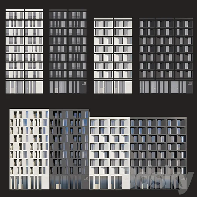 Architectural facades 3D Model