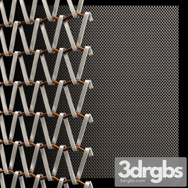 Architectural Metal Mesh 16x22mm 3D Model Download