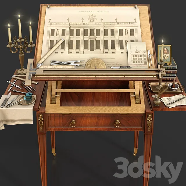 Architectural workshop AD1790 3D Model Architectural workshop AD1790 3D Model