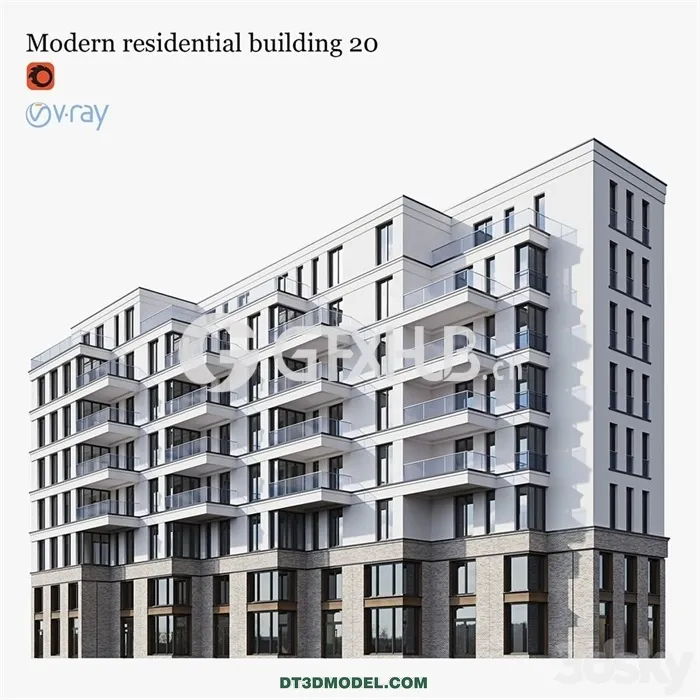 Architecture – Building – residential building 20 40 8 storey 41