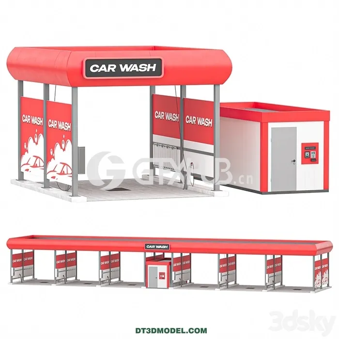 Architecture – Building – Self-service car wash