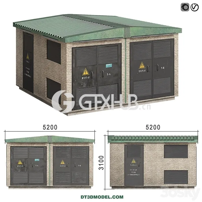 Architecture – Building – Transformer substation