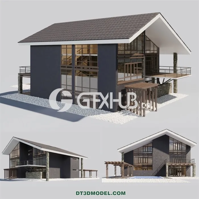 Architecture – Building – Villa with pool