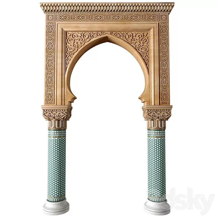 Archway in oriental style. Arched interior doorway.Door Portal. Arched Opening.Arabian Entryway 3D Model Free Download Archway in oriental style. Arched interior doorway.Door Portal. Arched Opening.Arabian Entryway 3D Model Free Download