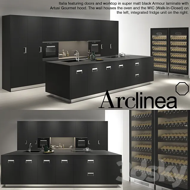 Arclinea italia black armor 3DModel