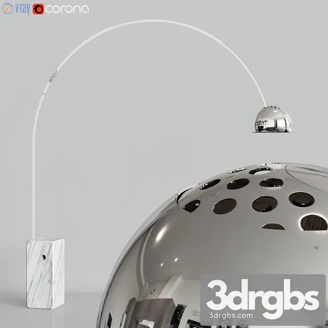 Arco flos floor lamp 3D Model Download