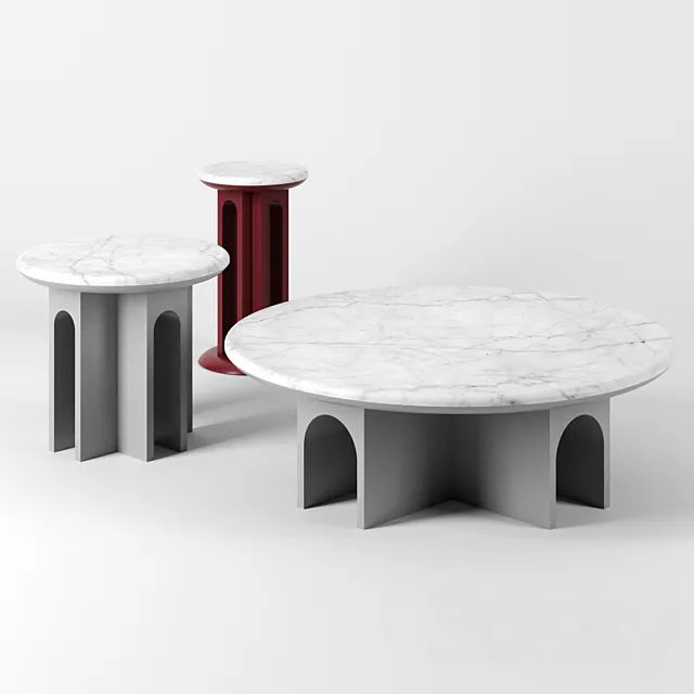 ARCOLOR tables by Arflex 3DModel