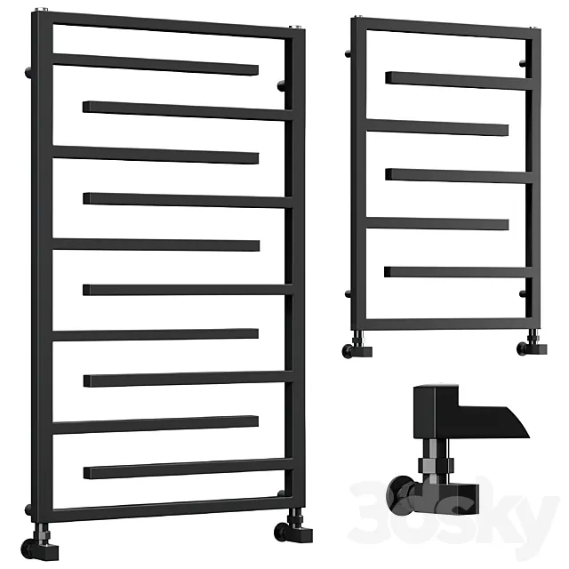 Arezzo Anthracite 1380 x 600mm Designer Towel Rail 3D Model Arezzo Anthracite 1380 x 600mm Designer Towel Rail 3D Model