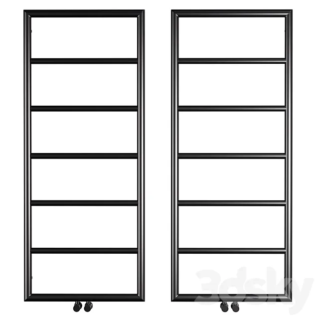 Arezzo Matt Black 1200 x 500 Ladder Heated Towel Rail 3D Model Arezzo Matt Black 1200 x 500 Ladder Heated Towel Rail 3D Model