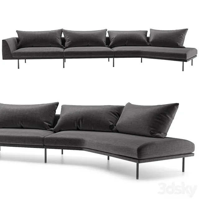 Arflex Bel Air sofa 3D Model Arflex Bel Air sofa 3D Model