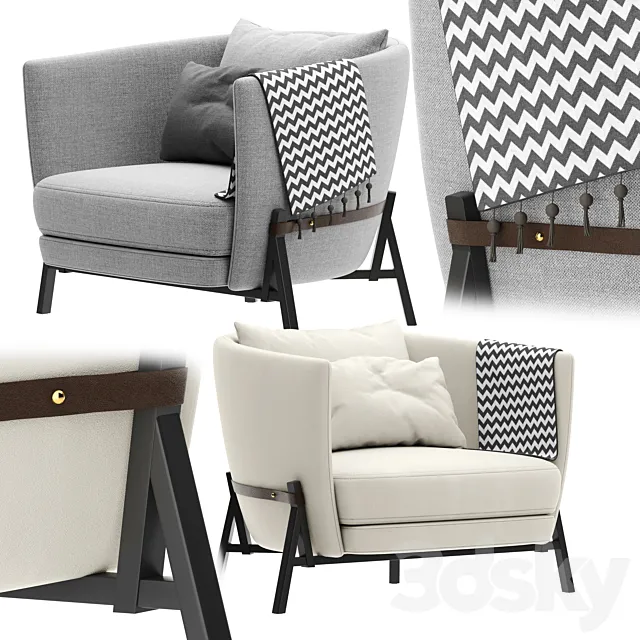 Arflex cradle poltrona armchair 3D Model