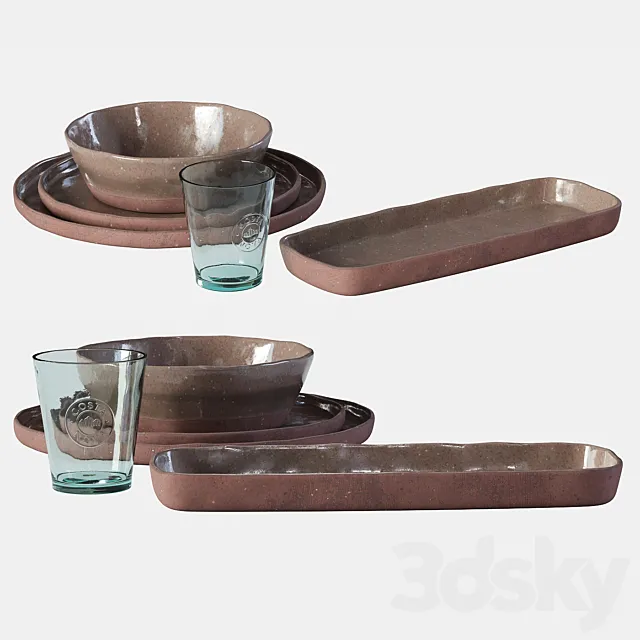 Argila plates set 3DModel