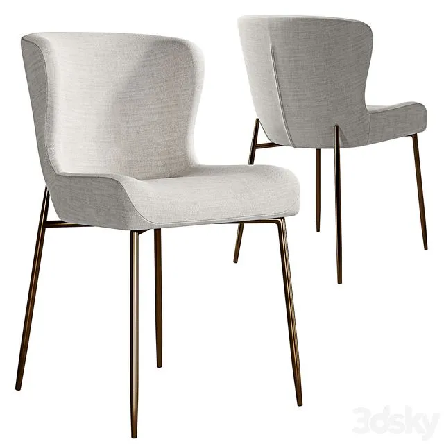 Arhaus Kirsten Dining Chair 3D Model Arhaus Kirsten Dining Chair 3D Model