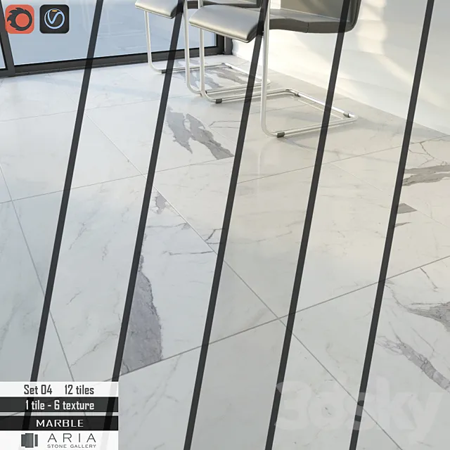 Aria stone Gallery Set 04 3D Model Aria stone Gallery Set 04 3D Model