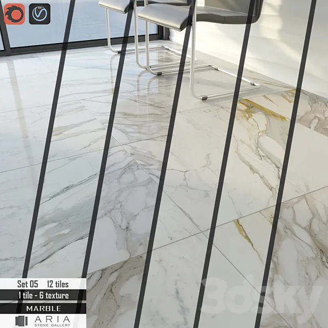 Aria stone Gallery Set 05 3DModel Aria stone Gallery Set 05 3DModel