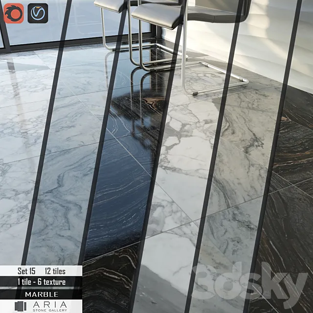 Aria stone Gallery Set 15 3DModel Aria stone Gallery Set 15 3DModel