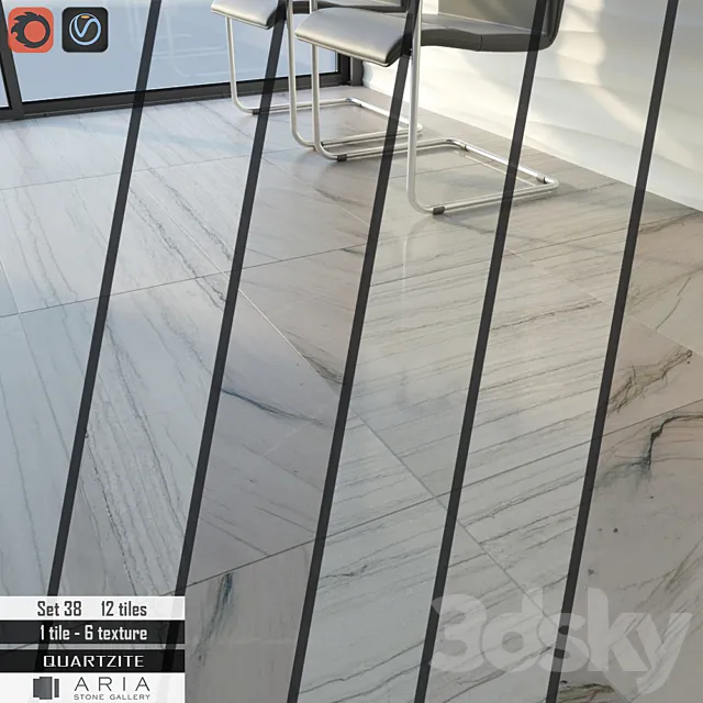 Aria stone Gallery Set 38 3DModel Aria stone Gallery Set 38 3DModel