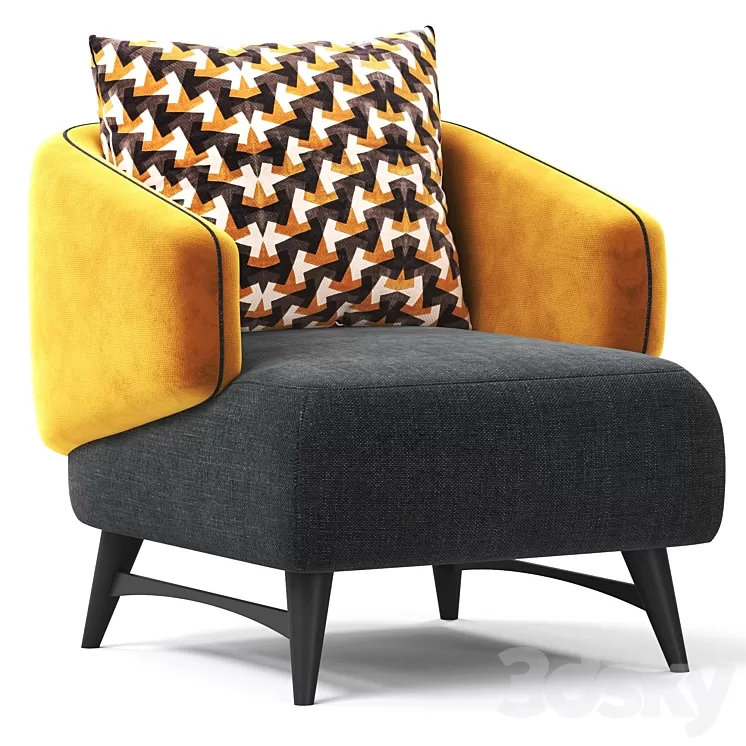 Aries arm chair 3D Model Free Download