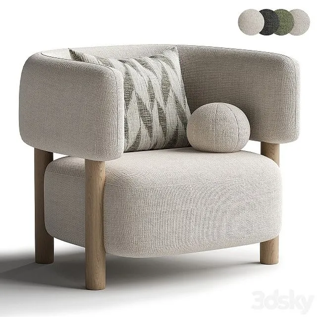 Arimchair by Karimoku 3D Model Arimchair by Karimoku 3D Model