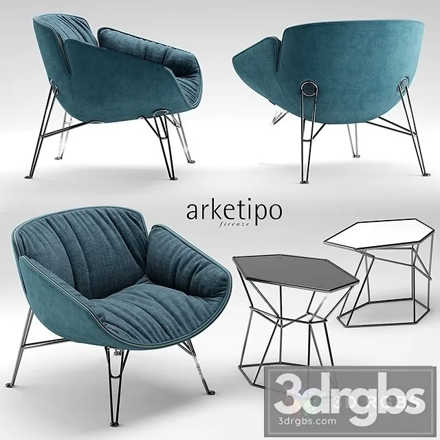 Arketipo Juno Armchair 3D Model Download Arketipo Juno Armchair 3D Model Download