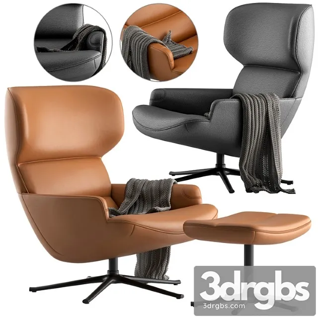 Arm chair Boconcept-trento chair + trento footstool Arm chair Boconcept-trento chair + trento footstool