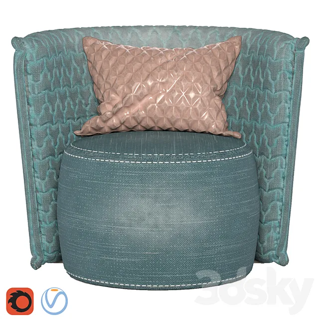 Arm chair_Vittoria Frigerio 3DModel