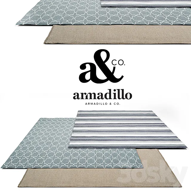 Armadillo&Co Rug Set 3 3DModel Armadillo&Co Rug Set 3 3DModel
