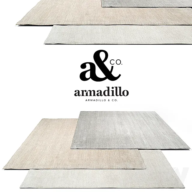 Armadillo&Co Rug Set 3D Model Armadillo&Co Rug Set 3D Model