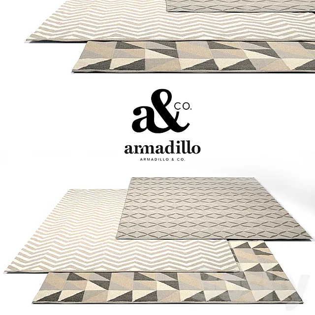 Armadillo&Co Rug Set 5 3D Model Armadillo&Co Rug Set 5 3D Model