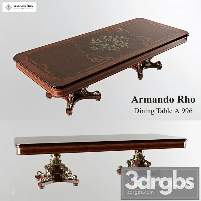 Armando Rho A 996 Dining Table 3D Model Download