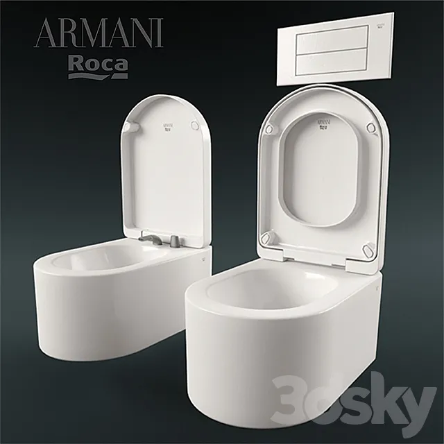 Armani Roca bidets and toilets 3DModel