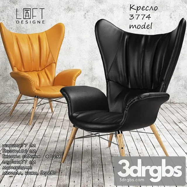 Armchair 3774 Mode Loftdesigne 1 3D Model Download Armchair 3774 Mode Loftdesigne 1 3D Model Download