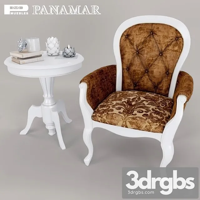 Armchair Abd Coffee Table Panamar 3D Model Download Armchair Abd Coffee Table Panamar 3D Model Download