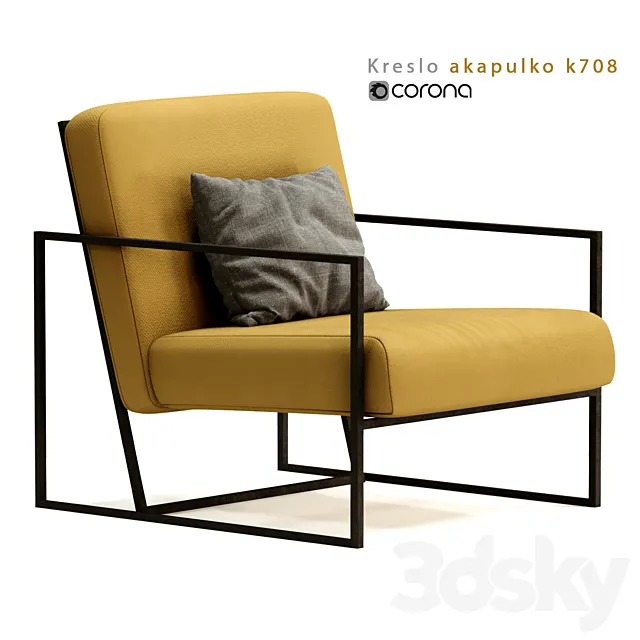 Armchair Acapulco K708 3D Model Armchair Acapulco K708 3D Model