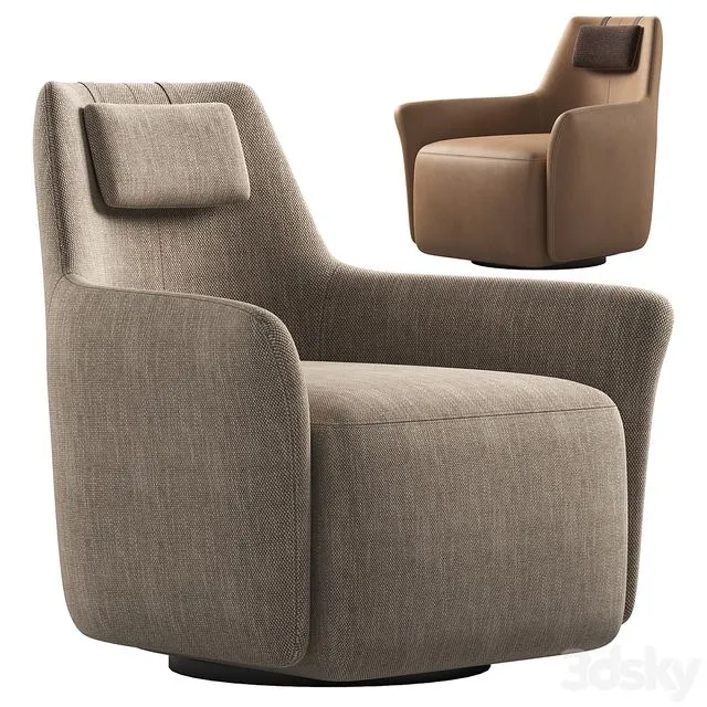 Armchair ALEXANDER by DOMKAPA 3D Model